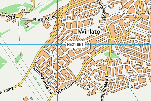 NE21 6ET map - OS VectorMap District (Ordnance Survey) NE21 6ET map - OS VectorMap District (Ordnance Survey)