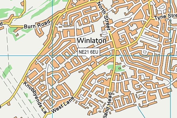 NE21 6EU map - OS VectorMap District (Ordnance Survey)