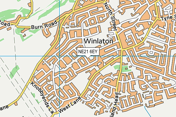 NE21 6EY map - OS VectorMap District (Ordnance Survey)