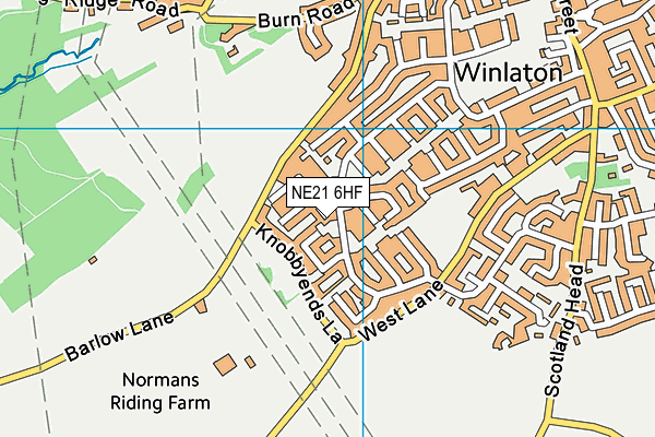 NE21 6HF map - OS VectorMap District (Ordnance Survey) NE21 6HF map - OS VectorMap District (Ordnance Survey)