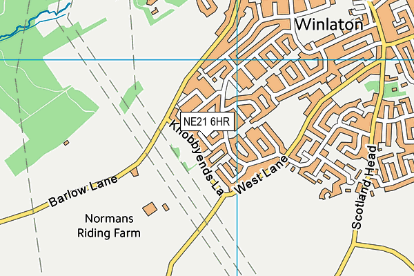 NE21 6HR map - OS VectorMap District (Ordnance Survey)