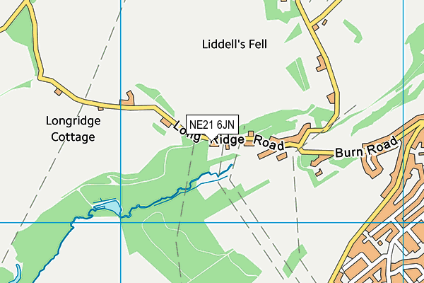 NE21 6JN map - OS VectorMap District (Ordnance Survey)