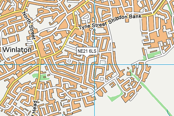 NE21 6LS map - OS VectorMap District (Ordnance Survey) NE21 6LS map - OS VectorMap District (Ordnance Survey)