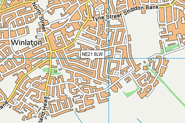 NE21 6LW map - OS VectorMap District (Ordnance Survey) NE21 6LW map - OS VectorMap District (Ordnance Survey)