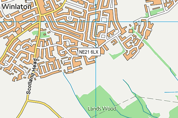 NE21 6LX map - OS VectorMap District (Ordnance Survey) NE21 6LX map - OS VectorMap District (Ordnance Survey)