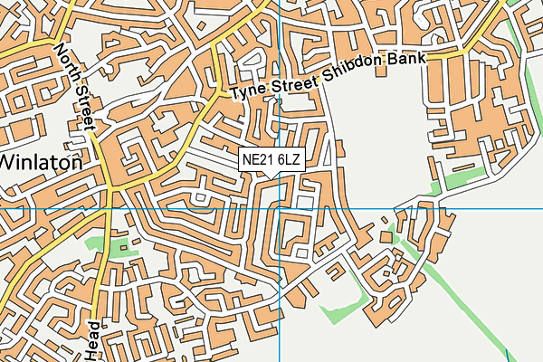 NE21 6LZ map - OS VectorMap District (Ordnance Survey) NE21 6LZ map - OS VectorMap District (Ordnance Survey)