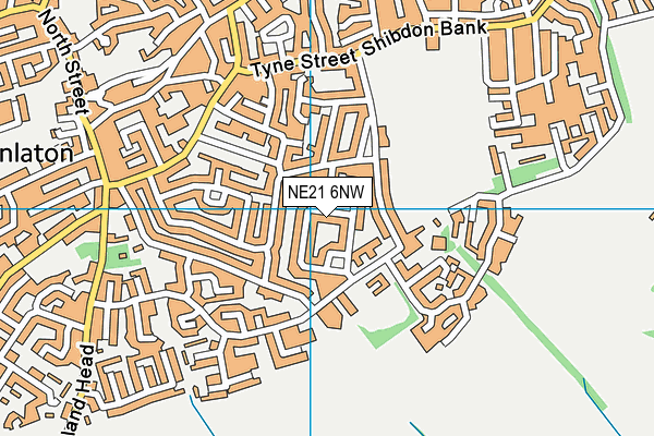 NE21 6NW map - OS VectorMap District (Ordnance Survey) NE21 6NW map - OS VectorMap District (Ordnance Survey)