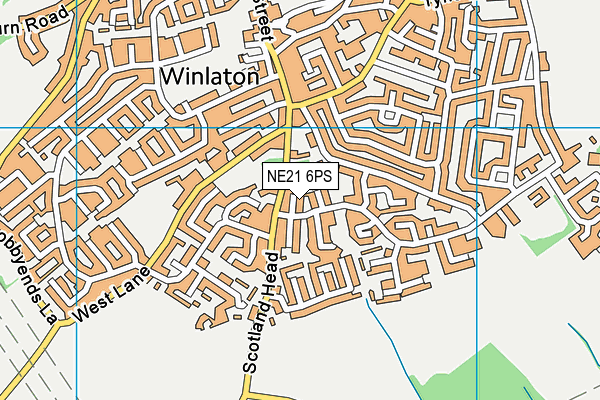NE21 6PS map - OS VectorMap District (Ordnance Survey) NE21 6PS map - OS VectorMap District (Ordnance Survey)