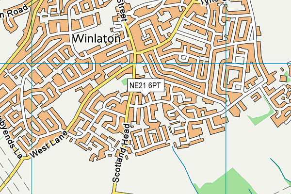 NE21 6PT map - OS VectorMap District (Ordnance Survey) NE21 6PT map - OS VectorMap District (Ordnance Survey)