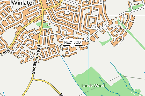 NE21 6QD map - OS VectorMap District (Ordnance Survey) NE21 6QD map - OS VectorMap District (Ordnance Survey)
