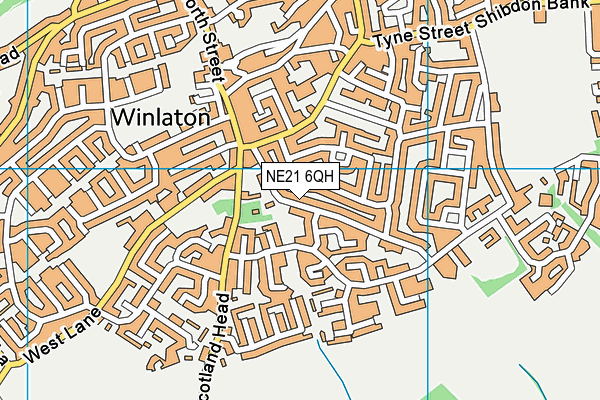 NE21 6QH map - OS VectorMap District (Ordnance Survey) NE21 6QH map - OS VectorMap District (Ordnance Survey)