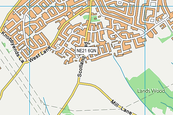 NE21 6QN map - OS VectorMap District (Ordnance Survey) NE21 6QN map - OS VectorMap District (Ordnance Survey)
