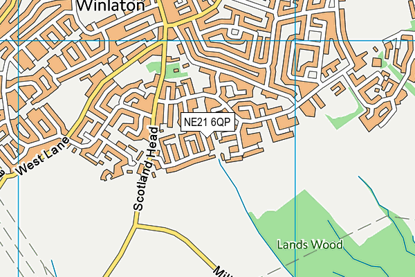 NE21 6QP map - OS VectorMap District (Ordnance Survey) NE21 6QP map - OS VectorMap District (Ordnance Survey)