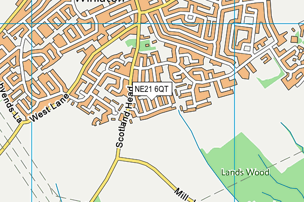 NE21 6QT map - OS VectorMap District (Ordnance Survey) NE21 6QT map - OS VectorMap District (Ordnance Survey)