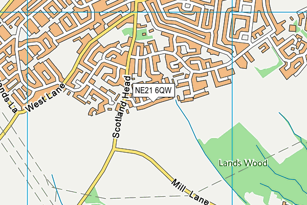 NE21 6QW map - OS VectorMap District (Ordnance Survey) NE21 6QW map - OS VectorMap District (Ordnance Survey)