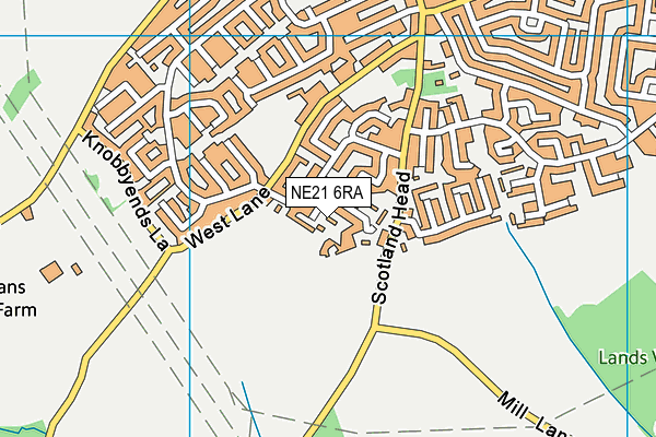 NE21 6RA map - OS VectorMap District (Ordnance Survey) NE21 6RA map - OS VectorMap District (Ordnance Survey)