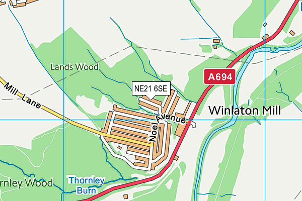NE21 6SE map - OS VectorMap District (Ordnance Survey) NE21 6SE map - OS VectorMap District (Ordnance Survey)