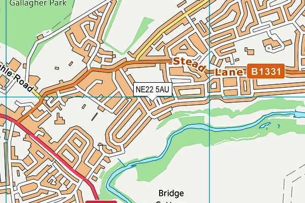 NE22 5AU map - OS VectorMap District (Ordnance Survey) NE22 5AU map - OS VectorMap District (Ordnance Survey)