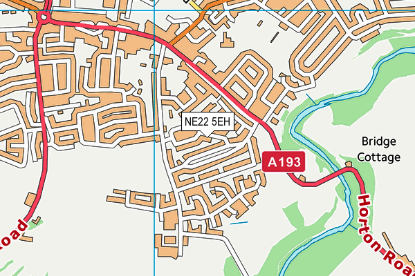 NE22 5EH map - OS VectorMap District (Ordnance Survey) NE22 5EH map - OS VectorMap District (Ordnance Survey)
