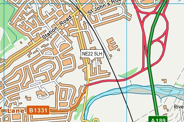 NE22 5LH map - OS VectorMap District (Ordnance Survey) NE22 5LH map - OS VectorMap District (Ordnance Survey)