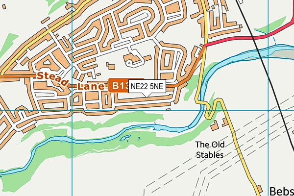NE22 5NE map - OS VectorMap District (Ordnance Survey) NE22 5NE map - OS VectorMap District (Ordnance Survey)