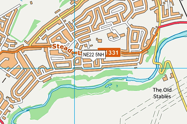 NE22 5NH map - OS VectorMap District (Ordnance Survey) NE22 5NH map - OS VectorMap District (Ordnance Survey)