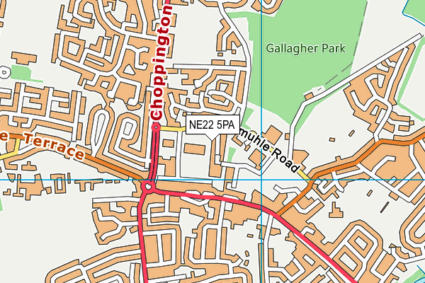 NE22 5PA map - OS VectorMap District (Ordnance Survey) NE22 5PA map - OS VectorMap District (Ordnance Survey)