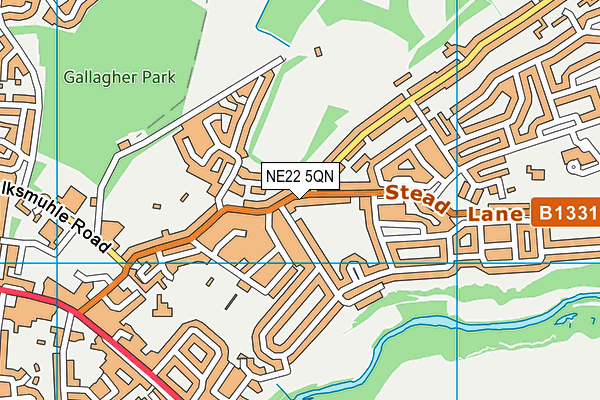 NE22 5QN map - OS VectorMap District (Ordnance Survey) NE22 5QN map - OS VectorMap District (Ordnance Survey)