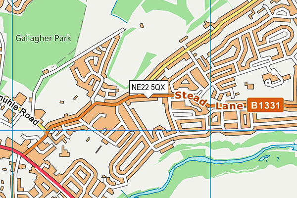 NE22 5QX map - OS VectorMap District (Ordnance Survey) NE22 5QX map - OS VectorMap District (Ordnance Survey)