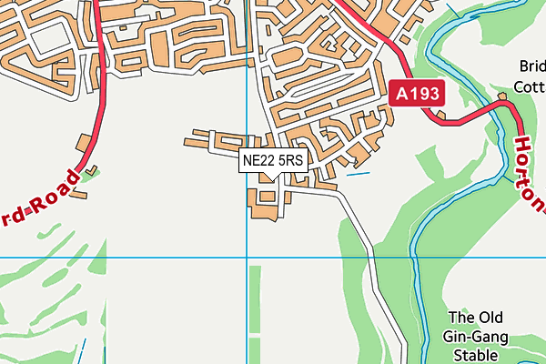 NE22 5RS map - OS VectorMap District (Ordnance Survey) NE22 5RS map - OS VectorMap District (Ordnance Survey)