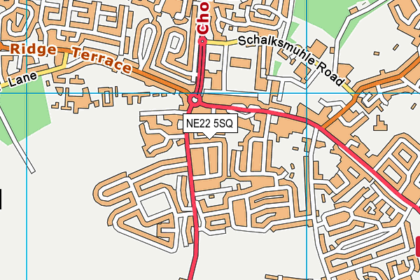 NE22 5SQ map - OS VectorMap District (Ordnance Survey) NE22 5SQ map - OS VectorMap District (Ordnance Survey)