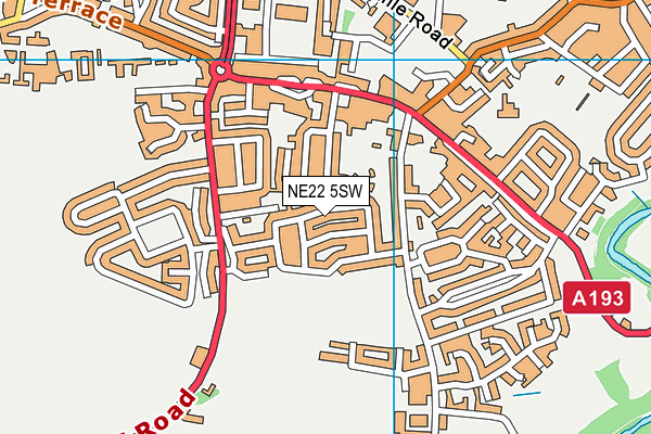 NE22 5SW map - OS VectorMap District (Ordnance Survey) NE22 5SW map - OS VectorMap District (Ordnance Survey)