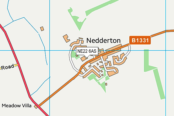 NE22 6AS map - OS VectorMap District (Ordnance Survey) NE22 6AS map - OS VectorMap District (Ordnance Survey)