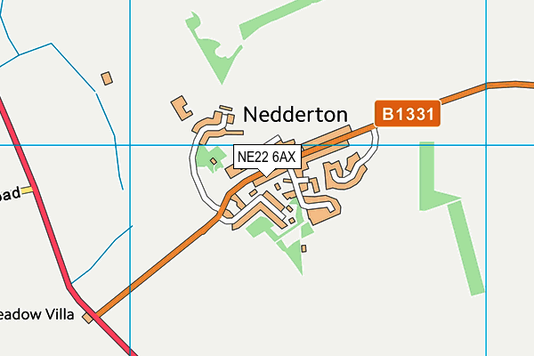 NE22 6AX map - OS VectorMap District (Ordnance Survey) NE22 6AX map - OS VectorMap District (Ordnance Survey)