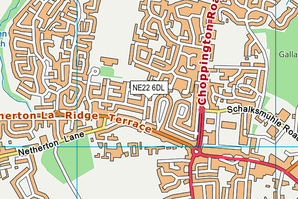 NE22 6DL map - OS VectorMap District (Ordnance Survey) NE22 6DL map - OS VectorMap District (Ordnance Survey)