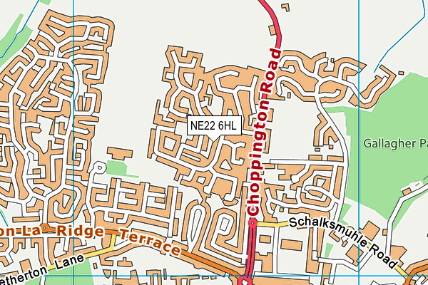 NE22 6HL map - OS VectorMap District (Ordnance Survey) NE22 6HL map - OS VectorMap District (Ordnance Survey)