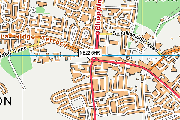 NE22 6HR map - OS VectorMap District (Ordnance Survey) NE22 6HR map - OS VectorMap District (Ordnance Survey)