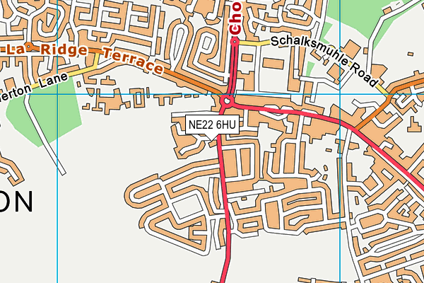 NE22 6HU map - OS VectorMap District (Ordnance Survey) NE22 6HU map - OS VectorMap District (Ordnance Survey)
