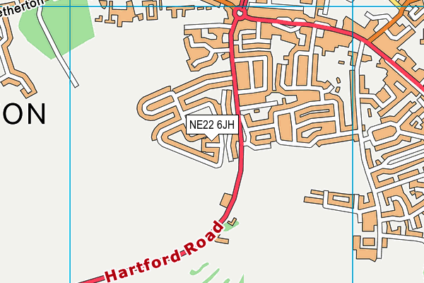 NE22 6JH map - OS VectorMap District (Ordnance Survey) NE22 6JH map - OS VectorMap District (Ordnance Survey)