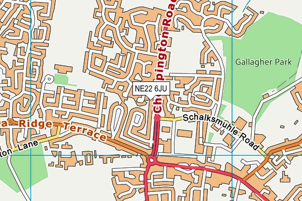 NE22 6JU map - OS VectorMap District (Ordnance Survey) NE22 6JU map - OS VectorMap District (Ordnance Survey)
