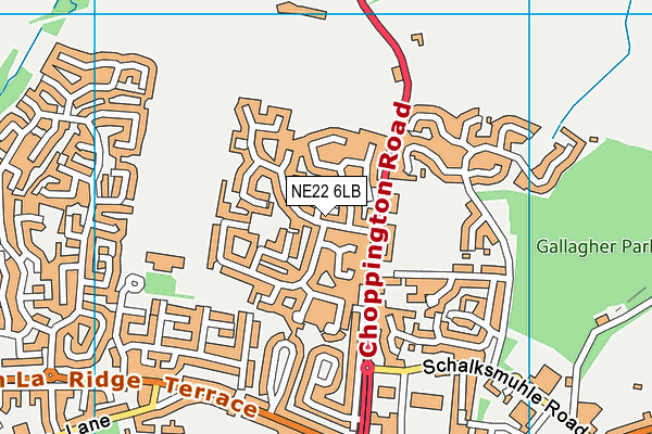 NE22 6LB map - OS VectorMap District (Ordnance Survey) NE22 6LB map - OS VectorMap District (Ordnance Survey)