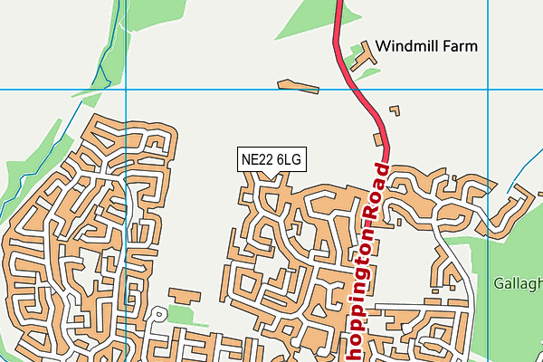 NE22 6LG map - OS VectorMap District (Ordnance Survey) NE22 6LG map - OS VectorMap District (Ordnance Survey)