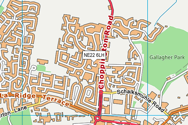 NE22 6LH map - OS VectorMap District (Ordnance Survey) NE22 6LH map - OS VectorMap District (Ordnance Survey)