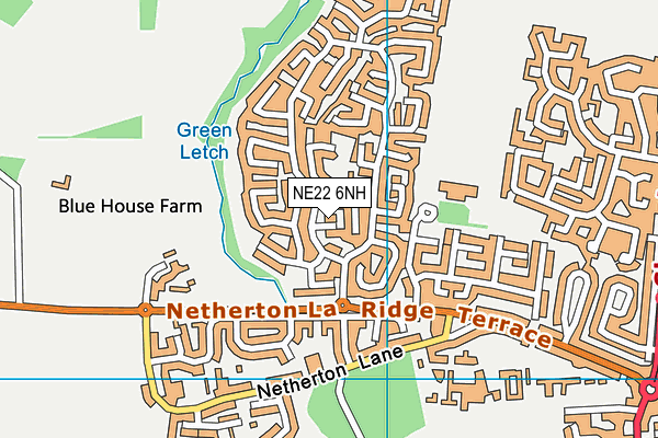 NE22 6NH map - OS VectorMap District (Ordnance Survey) NE22 6NH map - OS VectorMap District (Ordnance Survey)