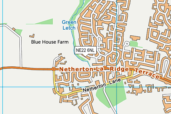 NE22 6NL map - OS VectorMap District (Ordnance Survey) NE22 6NL map - OS VectorMap District (Ordnance Survey)