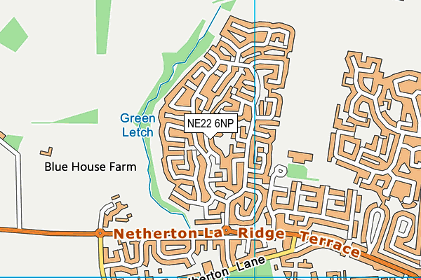 NE22 6NP map - OS VectorMap District (Ordnance Survey) NE22 6NP map - OS VectorMap District (Ordnance Survey)