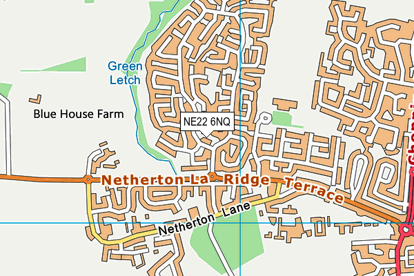 NE22 6NQ map - OS VectorMap District (Ordnance Survey) NE22 6NQ map - OS VectorMap District (Ordnance Survey)