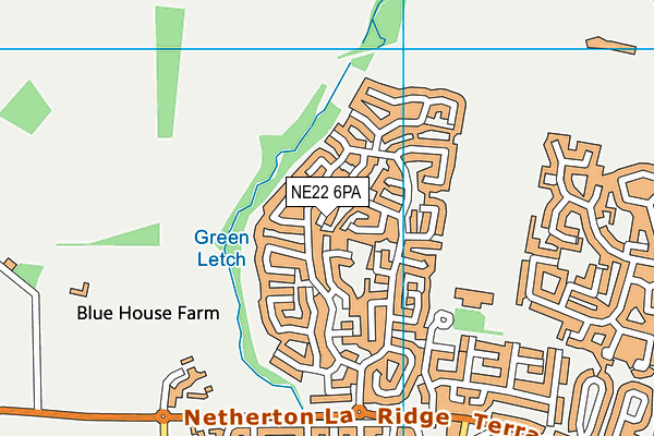 NE22 6PA map - OS VectorMap District (Ordnance Survey) NE22 6PA map - OS VectorMap District (Ordnance Survey)