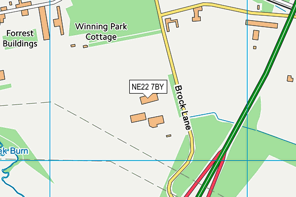 NE22 7BY map - OS VectorMap District (Ordnance Survey) NE22 7BY map - OS VectorMap District (Ordnance Survey)