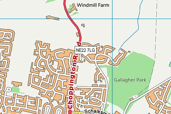 NE22 7LG map - OS VectorMap District (Ordnance Survey) NE22 7LG map - OS VectorMap District (Ordnance Survey)